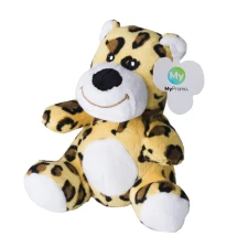 Pluche luipaard | Polyester & polypropyleen | Met geborduurde ogen | Bedrukking op label
