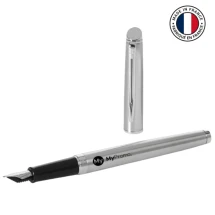 Waterman vulpen | Roestvrij staal | Incl. 2 vullingen | Blauwe & zwarte inkt | Gemaakt in Frankrijk