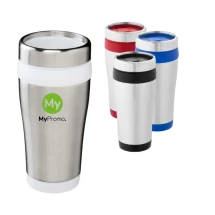 Thermotumbler | Gerecycled roestvrij staal | Draaideksel | Houdt drankjes warm en koud