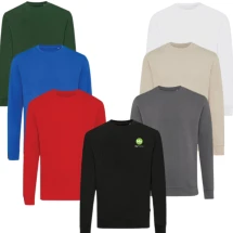 Iqoniq trui met ronde hals | Gerecycled en biologisch katoen 340g/m² | Unisex | Met AWARE™ tracer