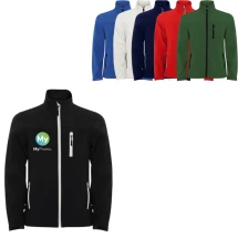 Roly softshell jas | Polyester & elastaan | 3 zakken met rits | Heren