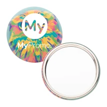 Button | Pocket mirror | ø7,5 cm | Print included