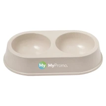 Double dog bowl  | Ecological bamboo & ABS | 300×55×167 mm