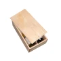 Wine box with sliding lid | 2-compartments | Wood | Made in Europe | High quality
