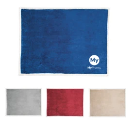 Blanket | Polar fleece 190 g/m² | 1500 x 1200 mm | With satin ribbon