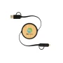 5-in-1 Ladekabel | Bambus und recyceltes ABS | 100 cm | 45W | Ausziehbar | Schnellladung
