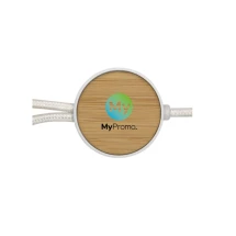 Câble de charge 5-en-1 | ABS recyclé & bambou | 30 cm | 27W | Charge rapide