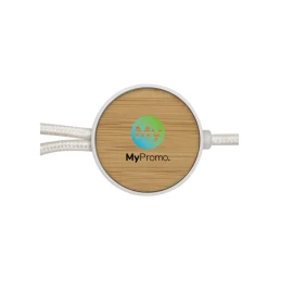 Cable de carga 5 en 1 | ABS reciclado y bambú | 150 cm | 27W | Carga rápida