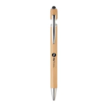 Ballpoint pen | Bamboo | Blue ink | Natural color | Stylus push button