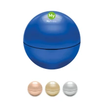 Lip balm | Wax | Round ball | Neutral scent | Metallic look