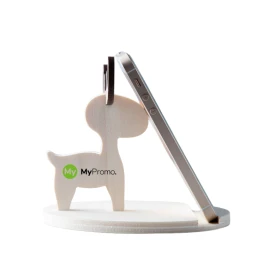 Support téléphone | Contreplaqué de bouleau | 10 × 12,5 × 10,5 cm | En forme de renne