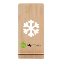 Mobielhouder | Bamboe multiplex | 7 × 14,5 × 5,7 cm | Uitgestanst kerstmotief