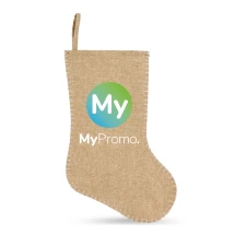 Weihnachtsstrumpf | Dekorative naht | Polyester 35g | Jute-stil | 40 cm