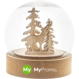 Christmas decoration | Wood | 75 g | 75 × 80 mm | Illuminated with LED light & batteries included