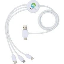 Zuivere 5-in-1 oplaadkabel | Plastic | Antibacterieel additief