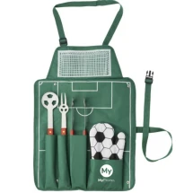 BBQ-Set Fußball | Nylon (600D) | Schürze 4-teilig
