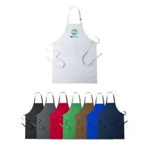 Schürze | TC-Gewebe (20% Baumwolle, 80% Polyester) | Doppelte Vordertasche | Verstellbares Nackenband