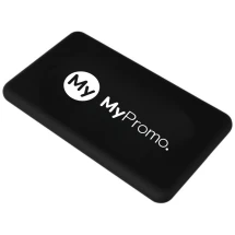 Solar-Powerbank | Gummi & rPET | Mit leuchtendem Logo