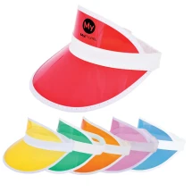 Zonneklep met scherm | PVC | Met elastische sluitband