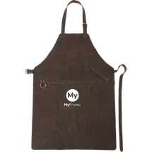 Apron | Split leather | With hooks and front pocket
