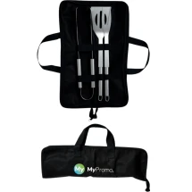 Set of 3 barbecue tools | Stainless steel | Incl. pouch with zipper