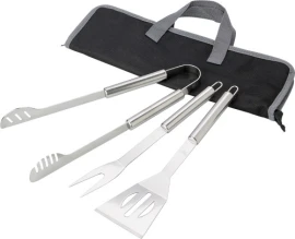 3-teiliges Grillset | Edelstahl | Vliesstofftasche