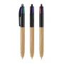 BIC 4 Kleuren Wood Style Balpen | Plastic | Gemaakt in Frankrijk