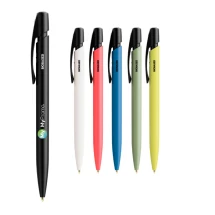 BIC Media Clic balpen | BIO-polyester en suikerriet | Blauwe/Zwarte inkt | Gemaakt in Europa