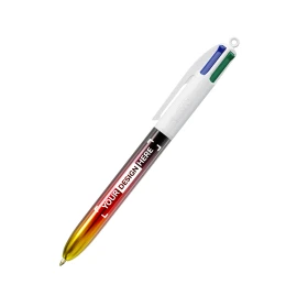 BIC 4 Kleuren Flags Balpen | Plastic | Gemaakt in Frankrijk