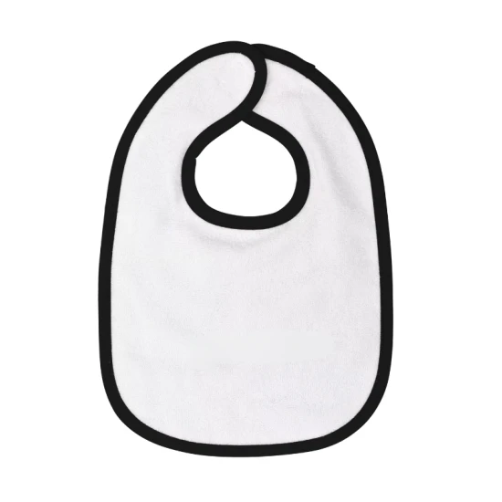 Babyslabbetje | Katoen 330 g/m² | Hoge kwaliteit | Borduurwerk | Wit; Zwart