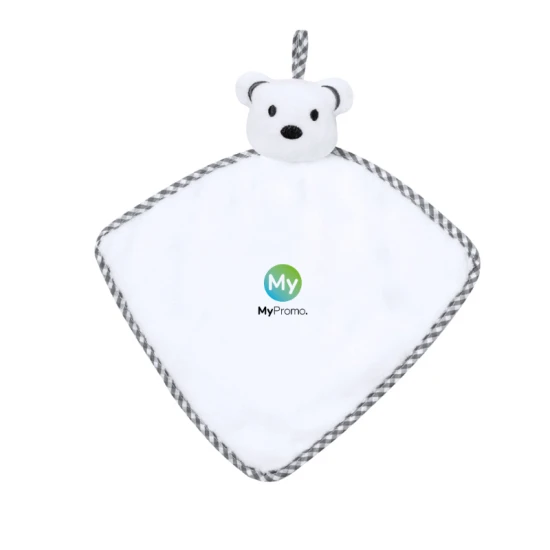 Plüschspielzeug | Polyester | Teddybär-Design | Stimuliert den Tastsinn des Babys | Weiss