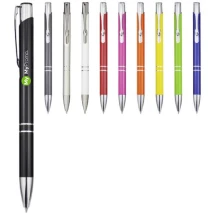 Balpen | Gerecycled aluminium | Blauwe inkt | Met opvallende chroomaccenten