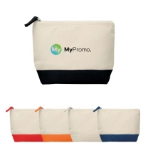 Kulturtasche |  Baumwolle 340 g/m² | 21,5x15 cm | Farbiger Boden