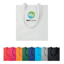 Draagtas | Katoen 180g/m² | 38x42cm | Lange hengsels | Verkrijgbaar in veel kleuren