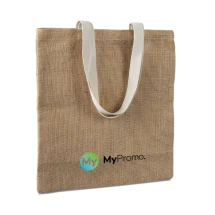Einkaufstasche | Jute | Groß | Griffe aus Baumwolle
