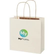 Papiertüte | Agrarabfälle 150 g/m² | 24x9x24cm | Gedrehte Henkel | Hergestellt in der EU