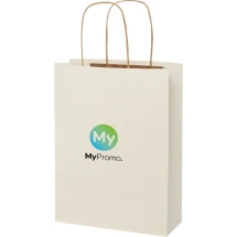 Papiertüte | Agrarabfälle 150 g/m² | 24x32cm | Gedrehte Henkel | Hergestellt in der EU