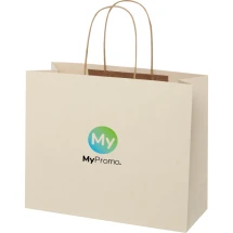 Papiertüte | Agrarabfälle 150 g/m² | 31x25cm | Gedrehte Henkel | Hergestellt in der EU