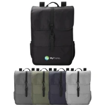 Rugzak met flap | rPET | 29x10x40 cm |  Met 2 flessenzakken