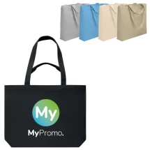 Shopper-/strandtas | Gerecyclede stoffen | 37x10x49cm | Met korte en lange handvatten