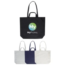 Shopping bag | Recycled cotton 350 g/m² | 42 x 12 x 38 cm | Short and long handles
