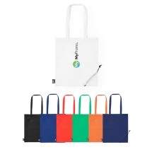 Faltbare Tasche | rPET | Henkel 70 cm | Kordelzugverschluss