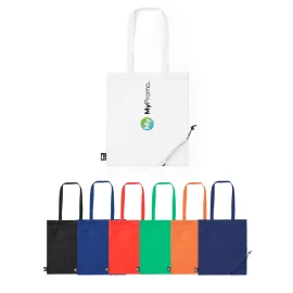 Foldable bag | rPET | 70cm handles | Drawstring closure