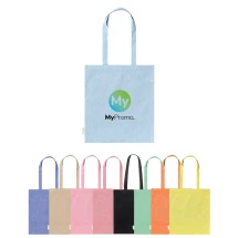 Tas | Gerecycled katoen 140 g/m² | Verstevigde handvatten van 70 cm | Gestikte afwerking | GRS-gecertificeerd