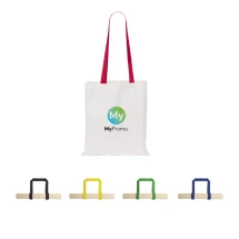 Draagtas | Katoen 105 g/m² | 37x41 cm | Handvatten 70 cm | Gestikte afwerking | Draagkracht tot 7 kg