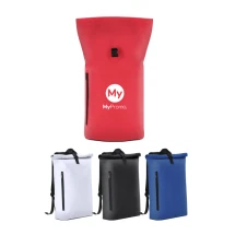 Zaino | Poliestere | Schienale imbottito e spallacci regolabili | Tasca frontale con zip | Chiusura con fibbia