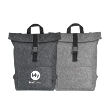 Sac à dos | Feutre en rPET | Poche coulissante | Poignée de transport | 15L | Durable