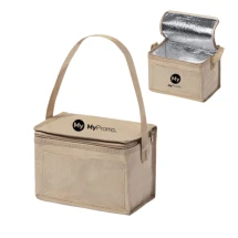 Koeltas | Gelamineerd gerecycled papier | Ritssluiting | Handvat in bijpassende kleur