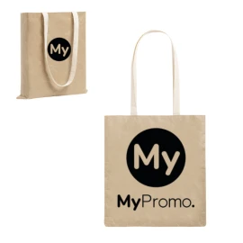 Shopping bag | Laminated recycled paper | 105g/m2 | Long cotton handles | Stitched finish | Max 8kg