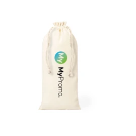 Bolsa para botellas | 105g/m2 | 100% algodón | Acabado cosido | Cordones de cierre automático